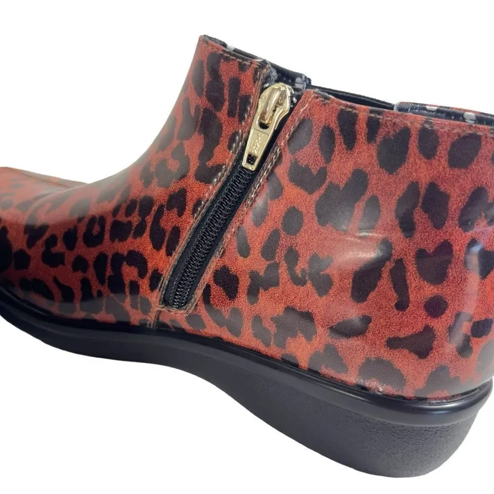 Alegria Leopard Climatease Ankle Rain Boot